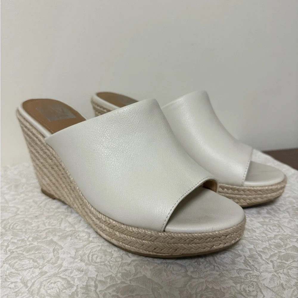 DV By Dolce Vita Dixon Wedge Sandal In White Size 8.5 Beach Resortwear
